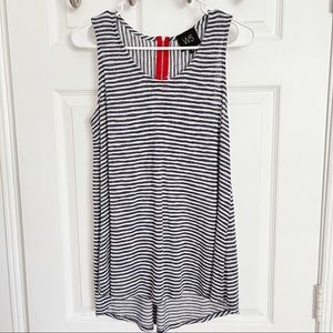 Anthropologie | W5 | Striped Sleeveless Back Zip Top